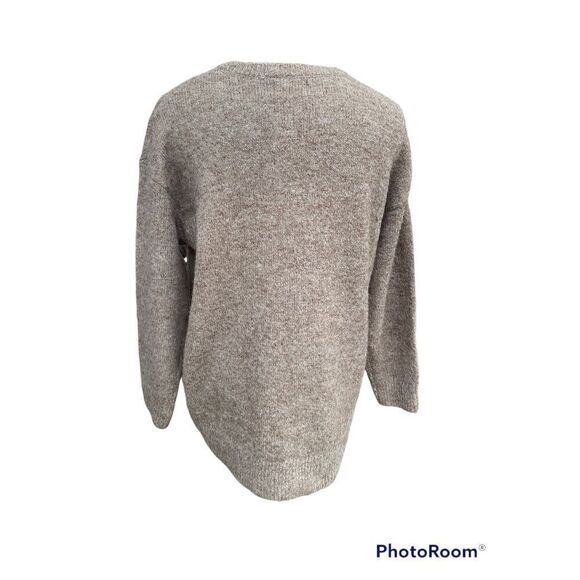 Old Navy Go-Recycled Oversized Pullover Sweater Heather Brown Sz. M - Picture 7 of 13